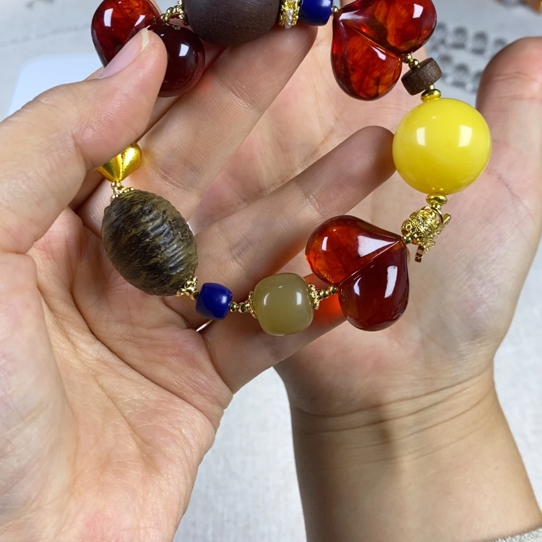 手串水晶未镶嵌手串屁桃木头款2