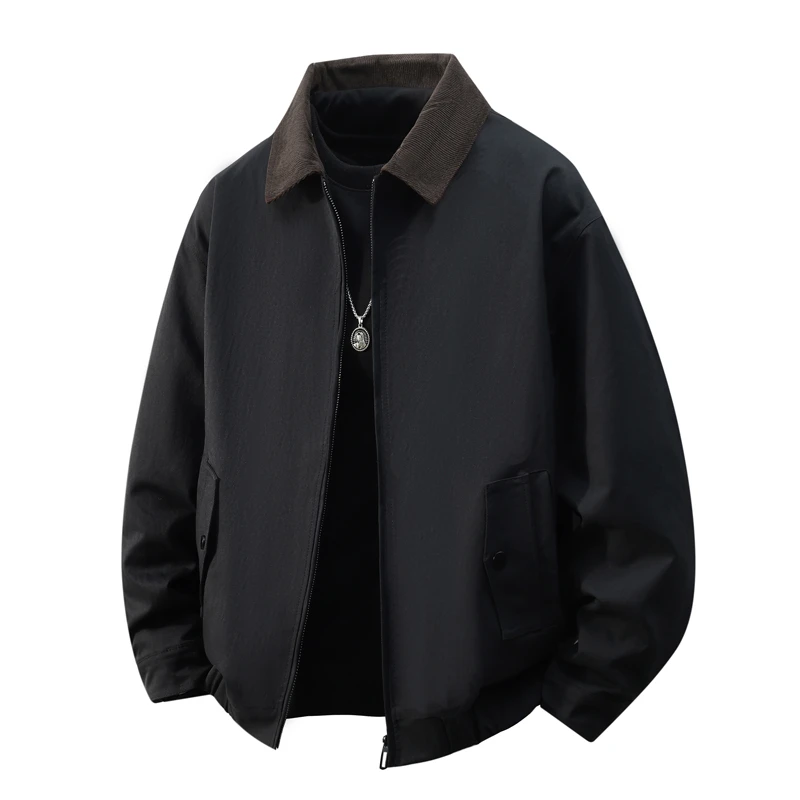 【奥特折扣】男装秋冬季新款时尚青少年夹克男潮流时尚宽松外套五