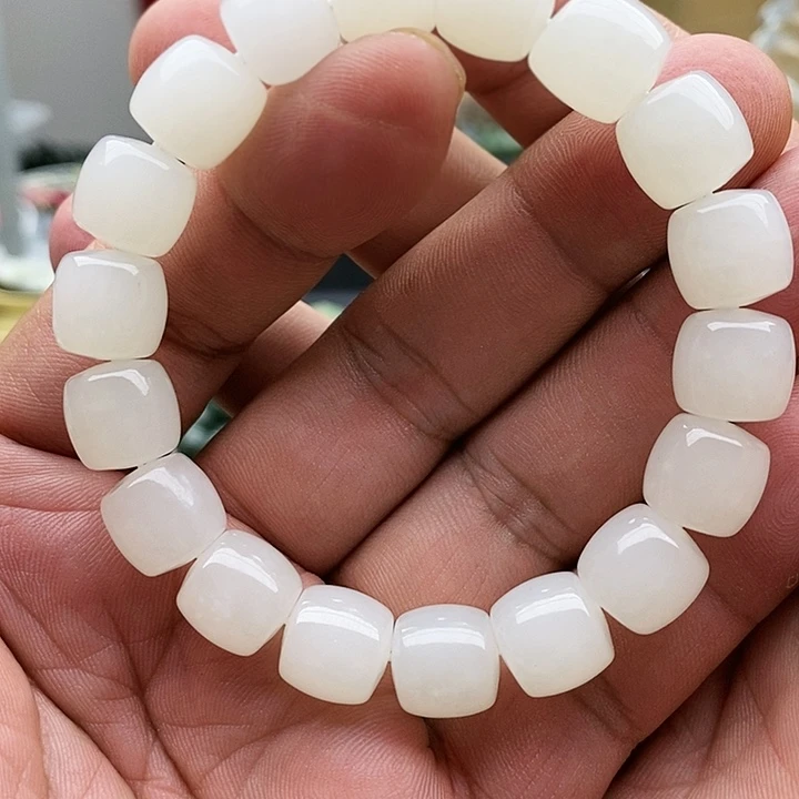 【闪购商品】未镶嵌手链和田玉12直切白