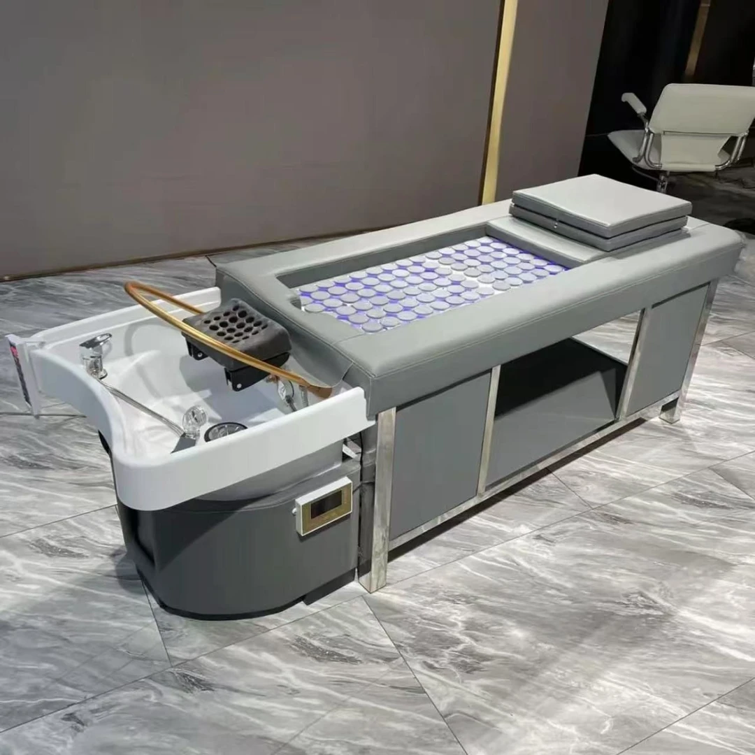 发廊理发店专用不锈钢多功能恒温艾灸洗头床可用于泰式按摩艾灸床