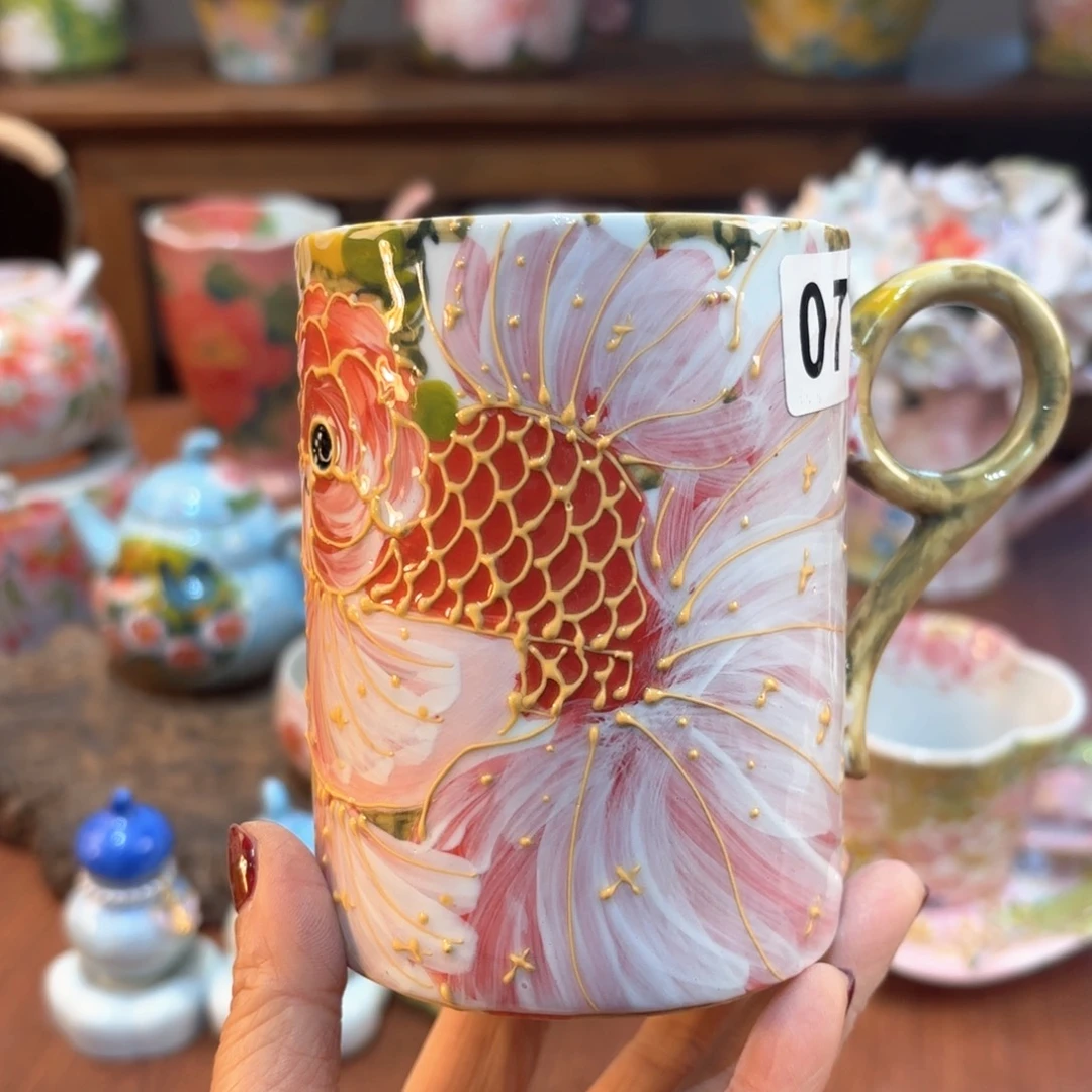 瓷片景德镇手绘高温釉下彩陶瓷茶具