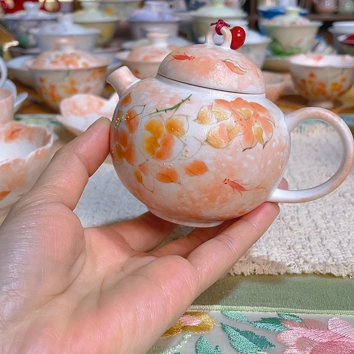 【闪购商品】雾粉玉兰圆满壶