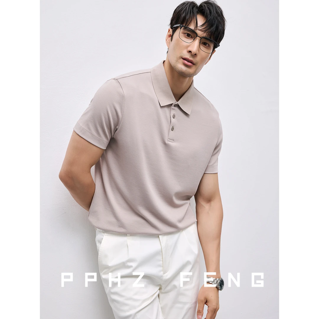 好穿不过 高含47%莫代尔棉 Q弹柔软垂坠25夏季商务短袖polo衫男