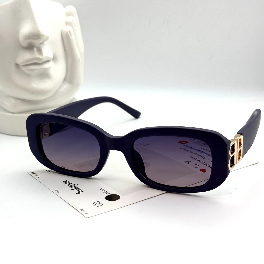 【5056】紫色双B墨镜男女款高级感时尚太阳眼镜防紫外线大框