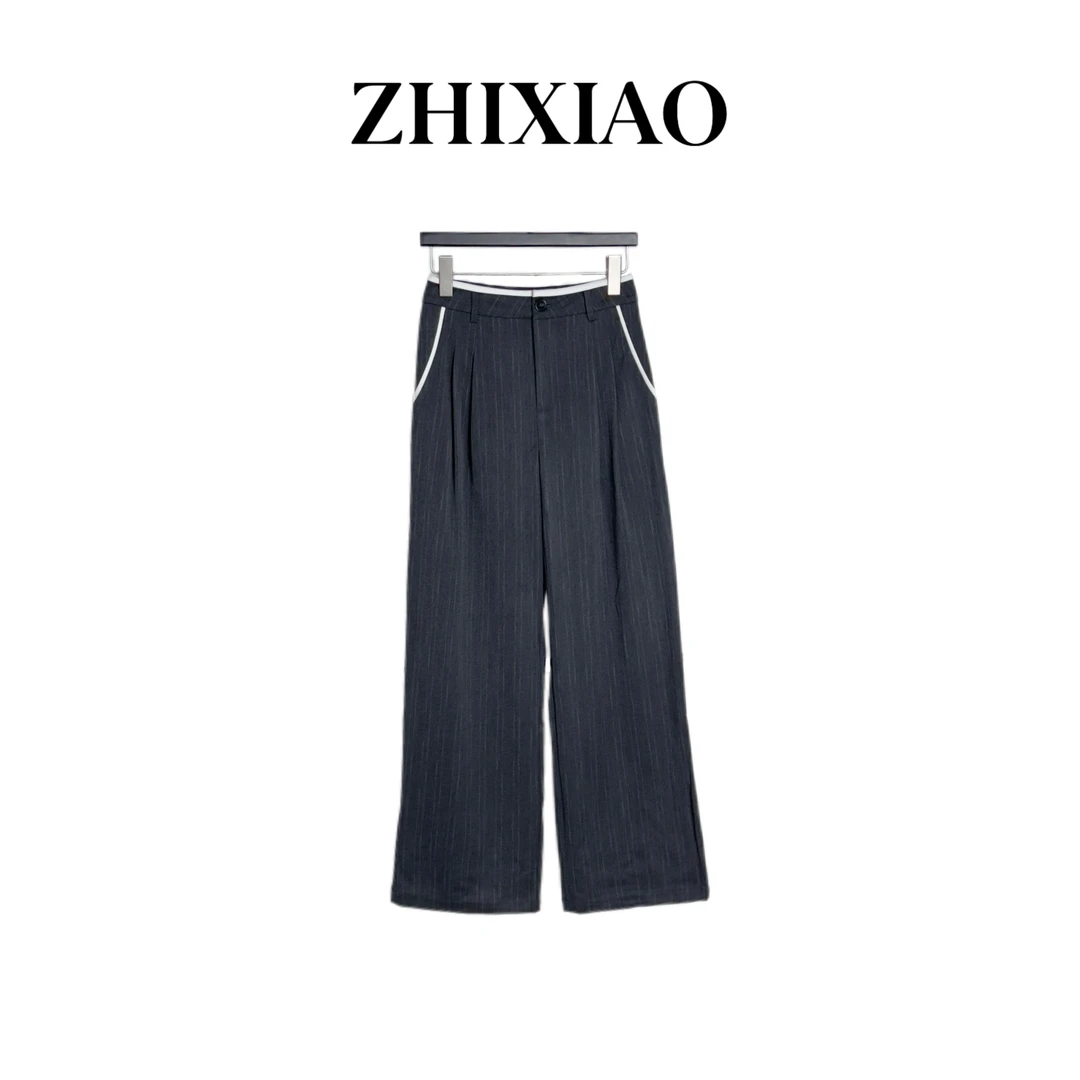 【ZHIXIAO】夏季新款：白边腰头休闲裤86729