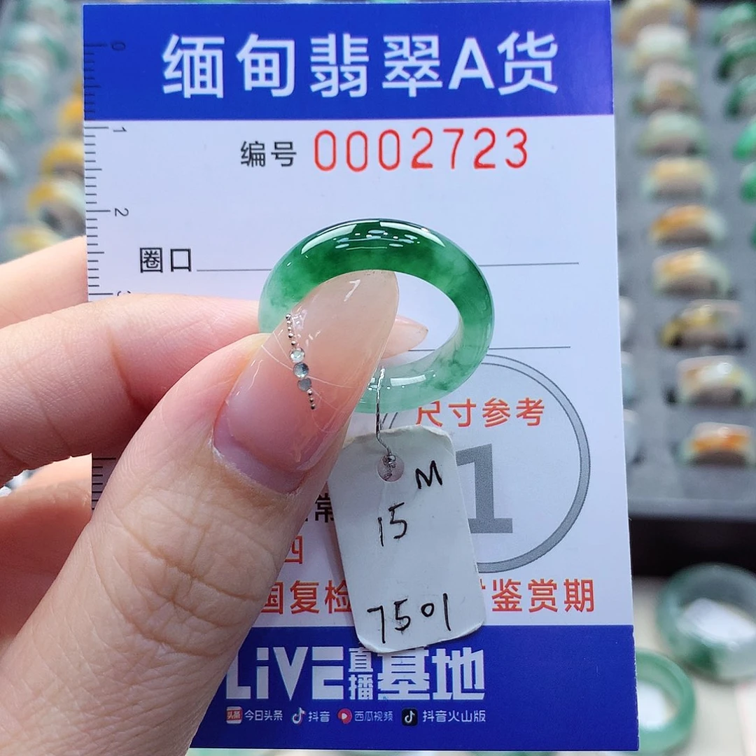 未镶嵌戒指翡翠15号
