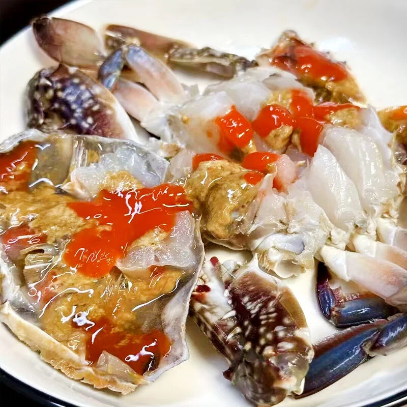 辽宁丹东肉满红膏呛蟹净重3-4两一只，温州江蟹生（不可蒸煮）