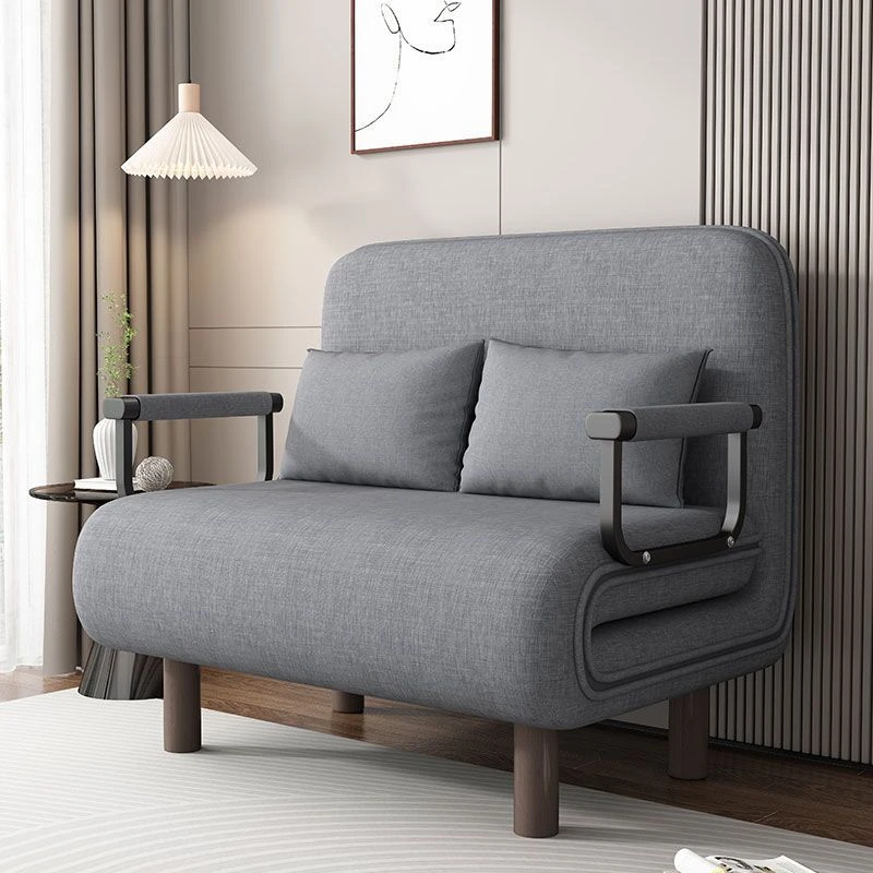 新疆包邮铁艺沙发两用可折叠沙发床小户型客厅多功能阳台书房单双