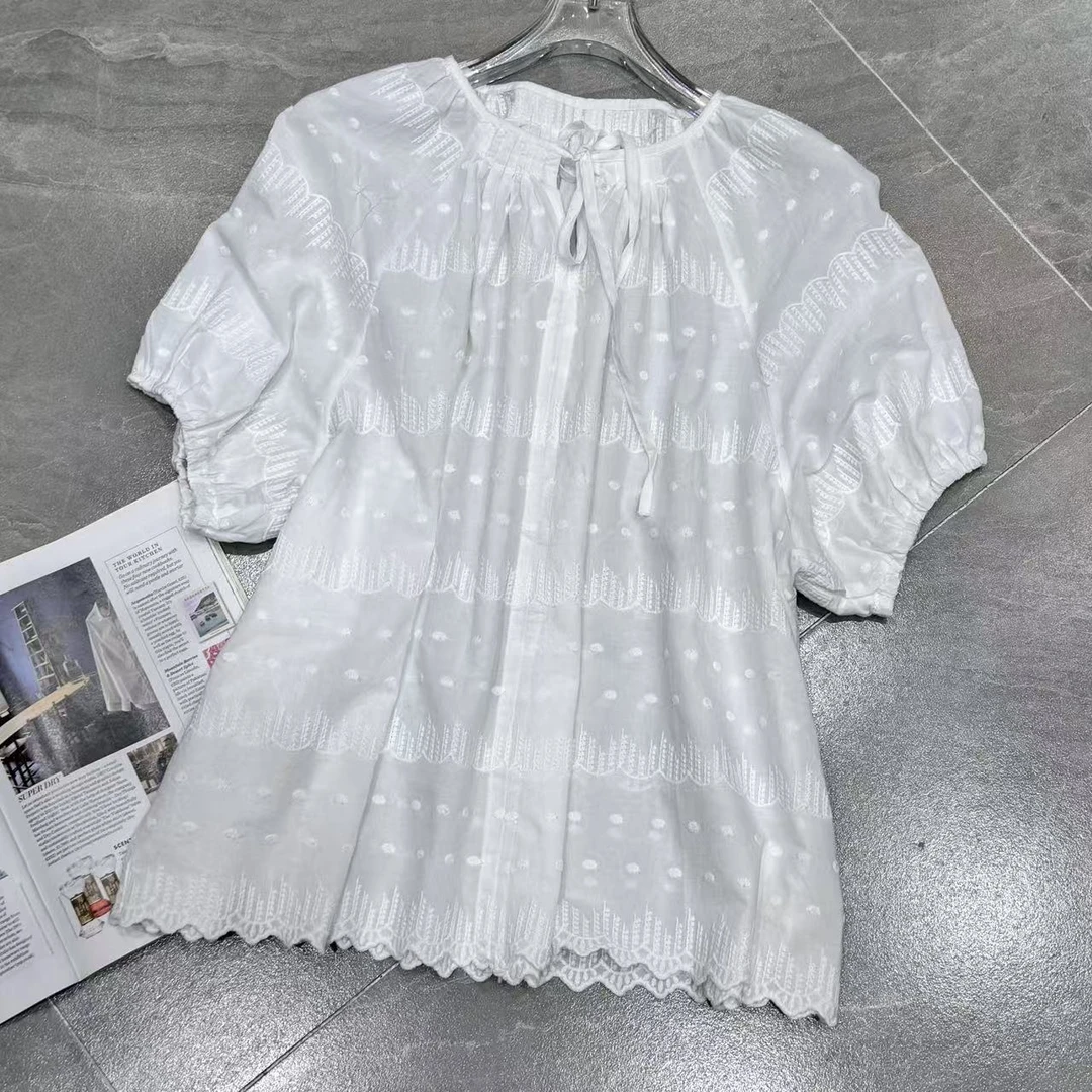 Manmi 设计款立体刺绣娃娃衫  6371（C4）