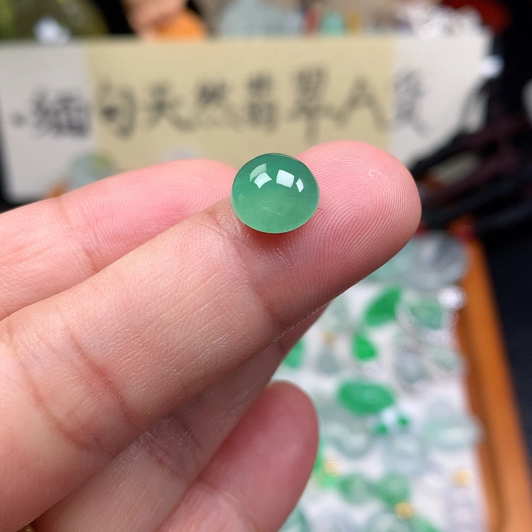 翡翠裸石缅甸天然A货翡翠冰种蛋面