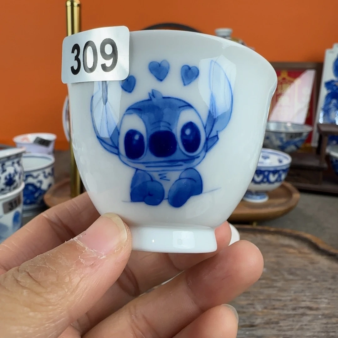 瓷片景德镇手绘青花茶器309