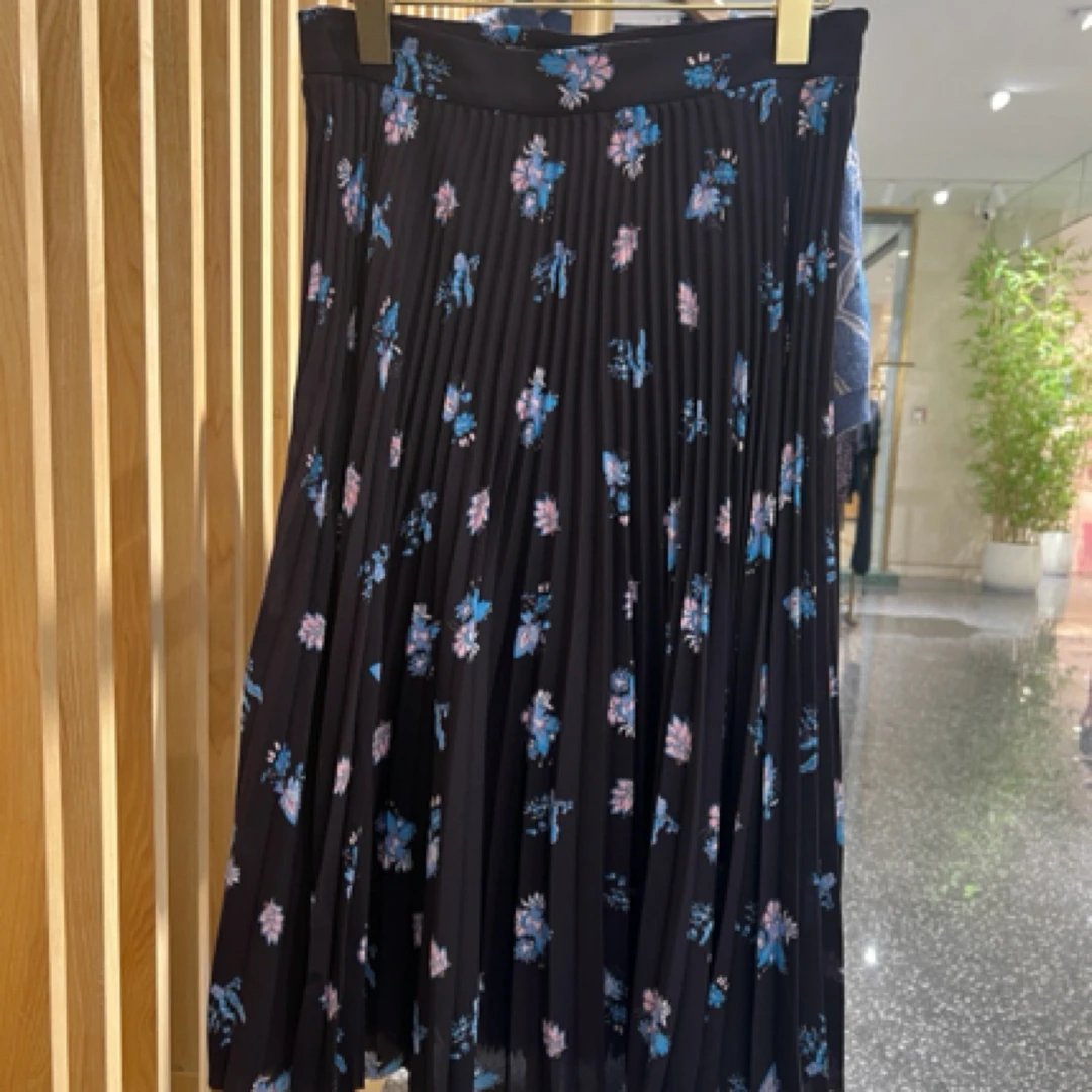 声雨竹1R216秋夏季新款碎花大摆半身裙复古高腰显瘦百搭半身裙