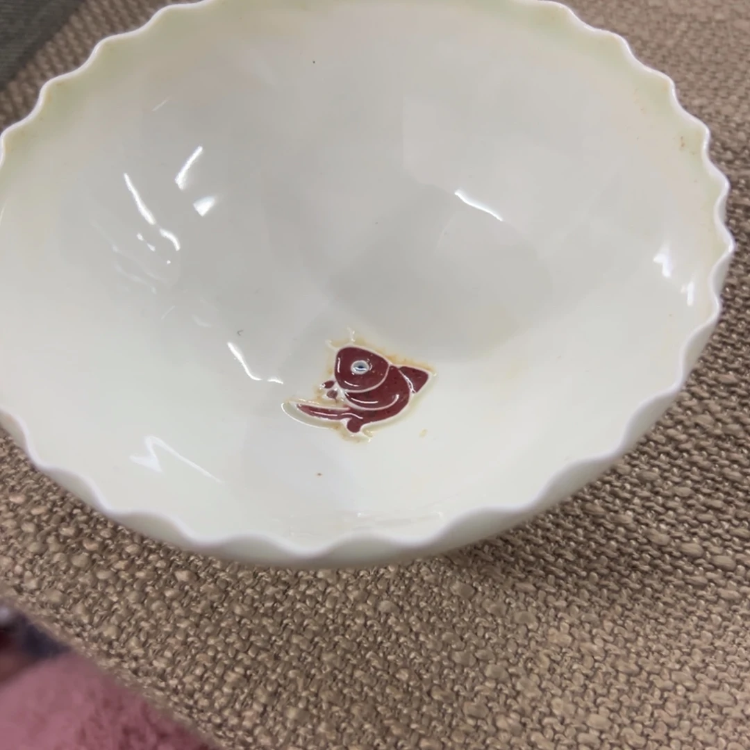 中***童甜白釉瓷器杯子全美品4