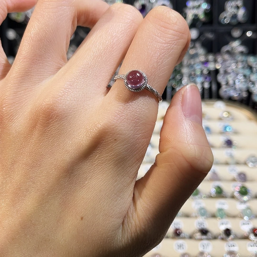 紫晶戒指银S925镶嵌戒指