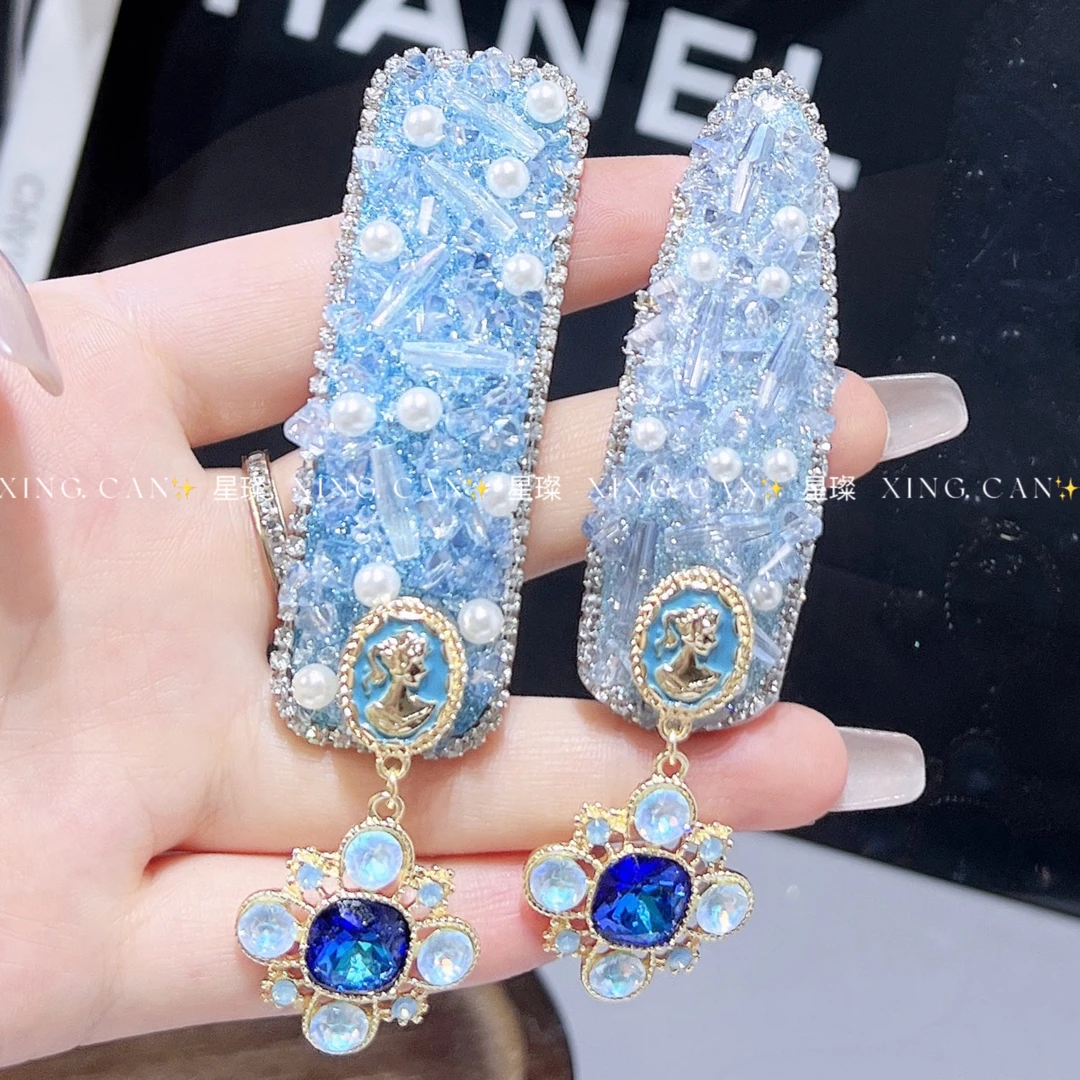 极简风边夹仙女风发夹重工法式发饰手工欧美饰品百搭民族风