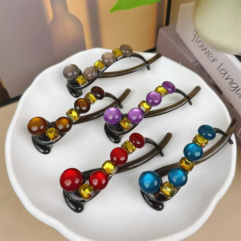 金碧辉煌高级感不硌头珠珠扭扭夹发夹女2025新款高级感气质后脑勺