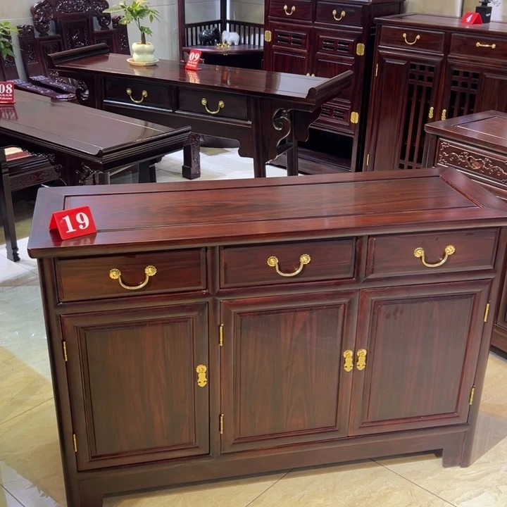 用***8书柜黑酸枝木类三门餐边柜