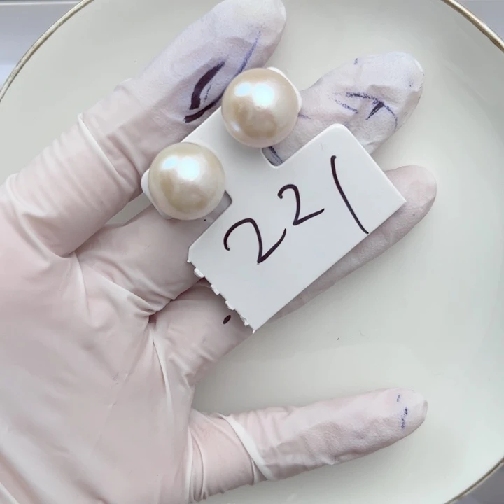 淡水珍珠耳饰银S925镶嵌