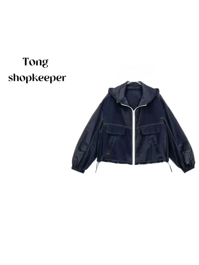 QJ/彤掌柜1681819 夏款25欧货人丝定制砂洗防晒百搭显瘦小外套