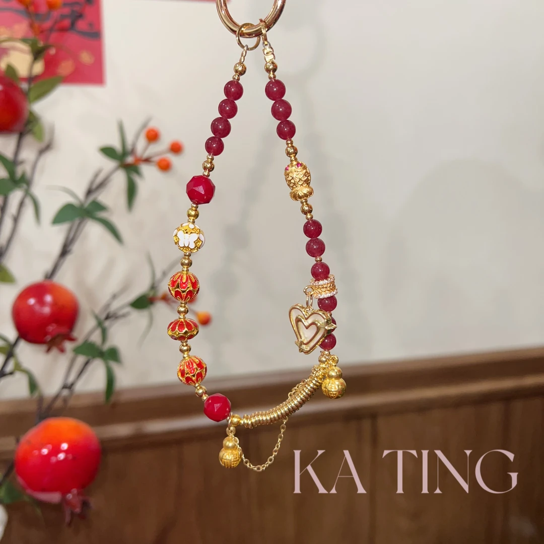 挂绳挂脖新款手腕款卡庭手机挂件/尤米原创设计链   079