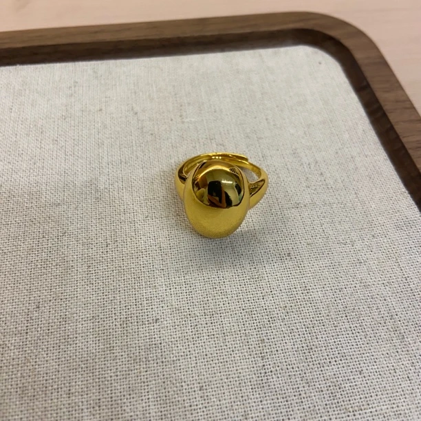 戒指 CHANGJIU/昌久 黄色轻奢时尚气质简约经典戒指073