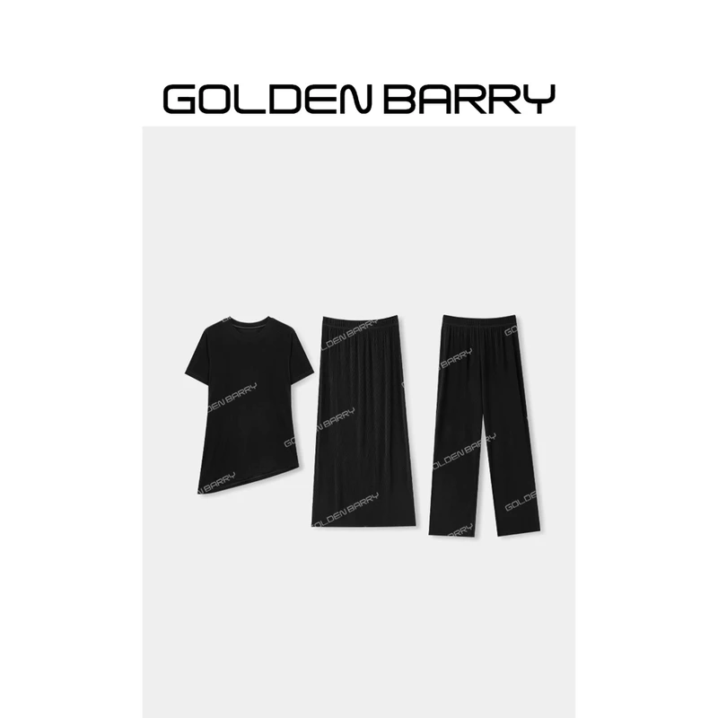 GOLDENBARRY“抖抖装”灵动开衩T恤/半裙/裤子201019/310225/571096