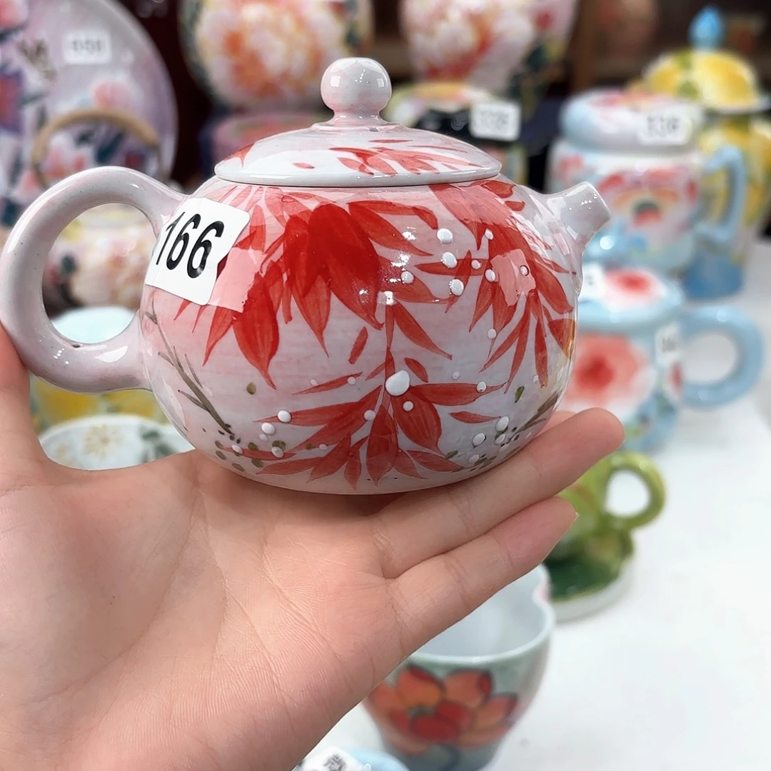 景德镇手绘高温釉下彩陶瓷茶具