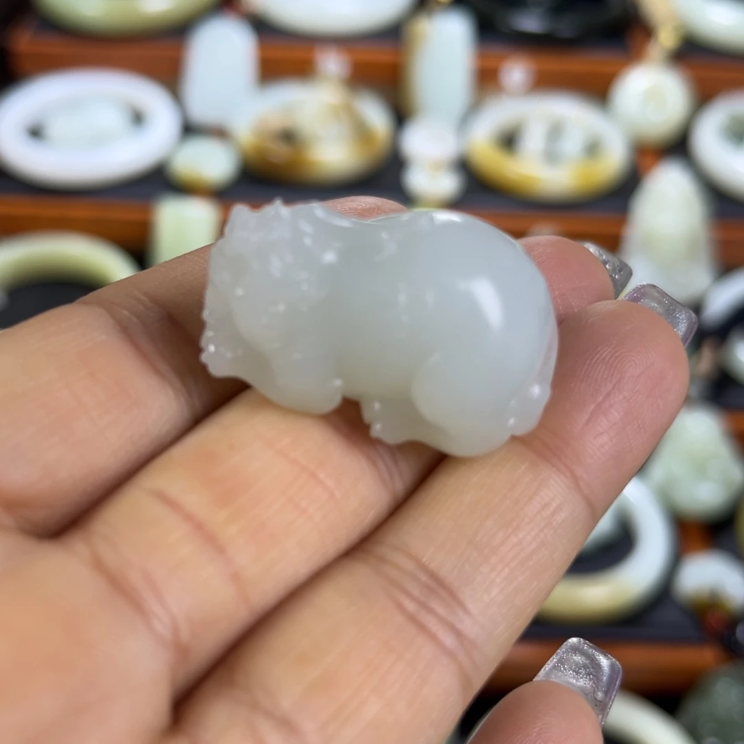 和田玉未镶嵌颈饰且末貔貅