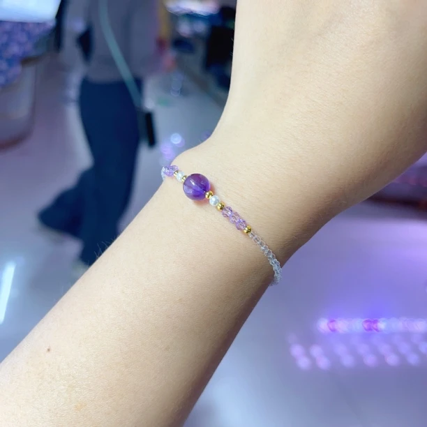 水晶手串紫气福临招财来福女款串珠手链多样性发其一