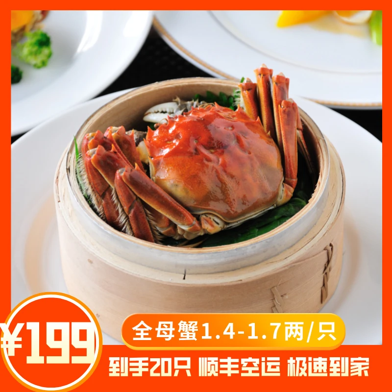 1.4两~1.7两【全国顺丰包邮】20只盘锦稻田蟹母蟹活蟹顺丰包邮