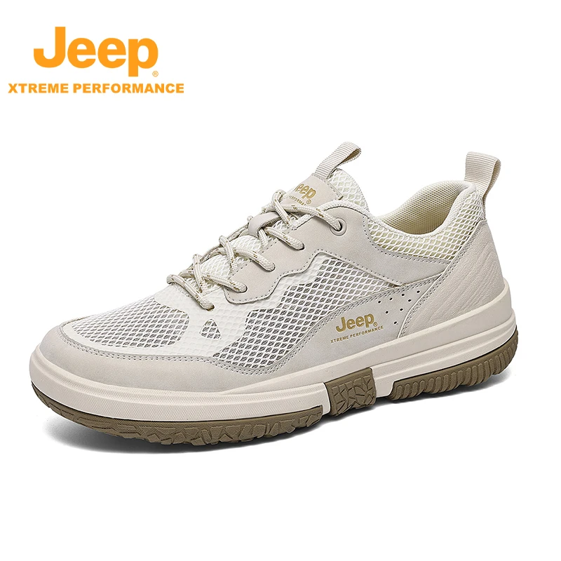 JEEP/吉普2025春夏上新镂空百搭休闲透气运动轻便舒适软底网面鞋