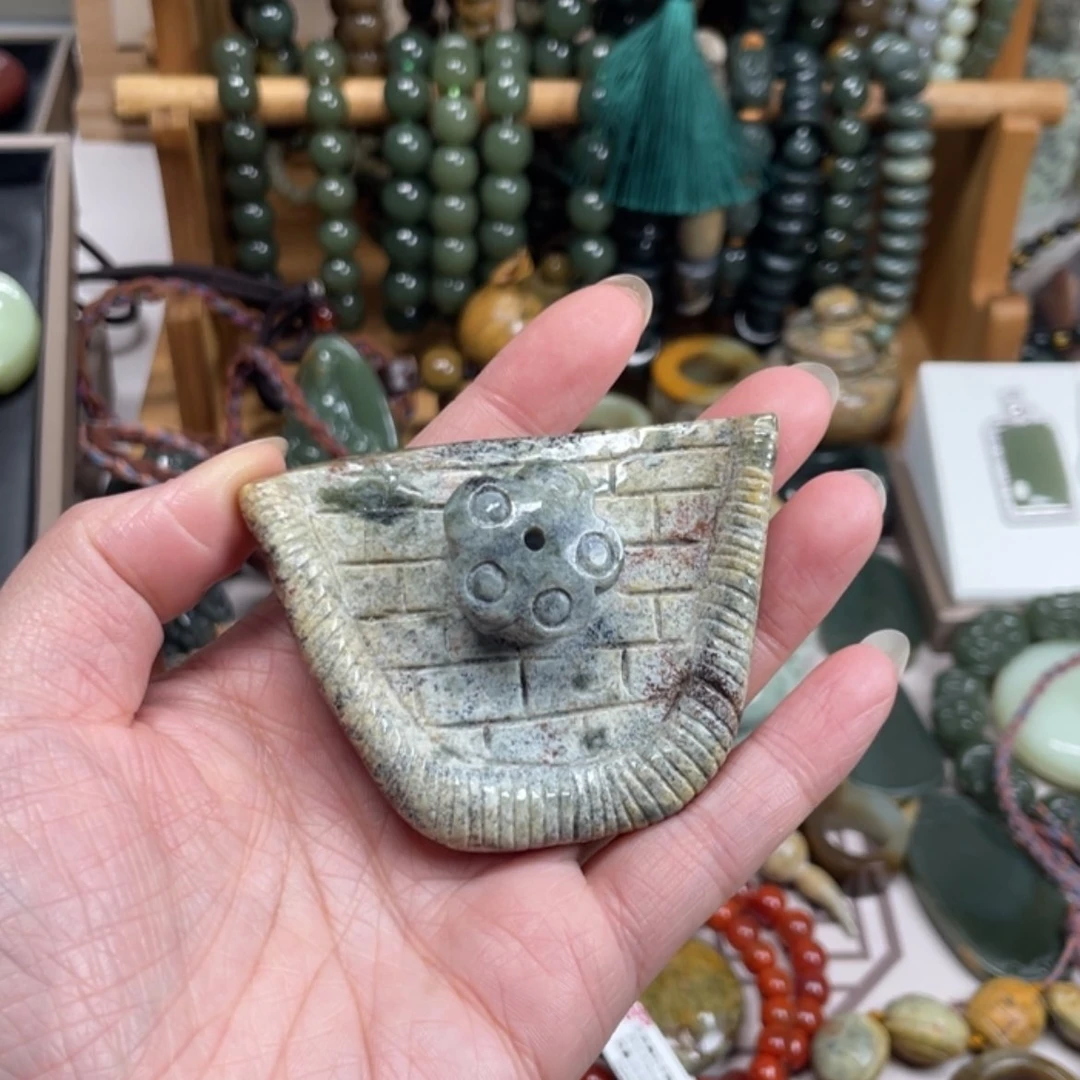 【闪购商品】岫岩河磨玉（透闪石质玉）手把件未镶嵌