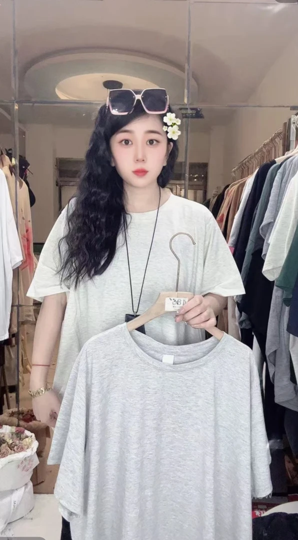 外贸纯棉T恤净面高品质男女同款