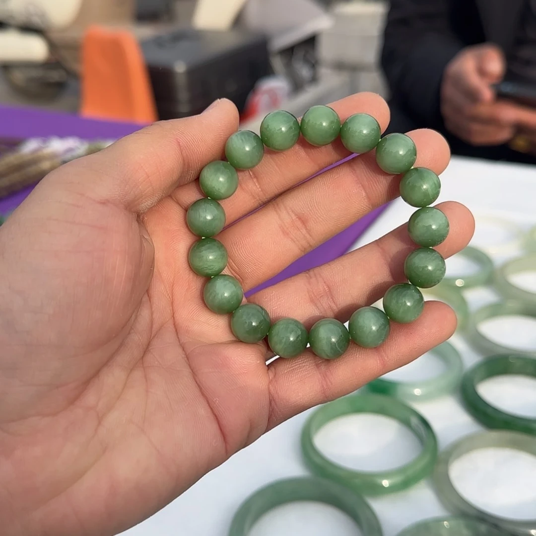 【闪购商品】和田玉手串未镶嵌碧玉手串