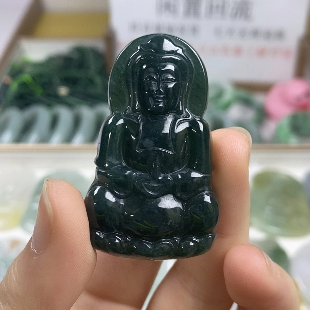 翡翠未镶嵌颈饰1-5翡翠A货挂件