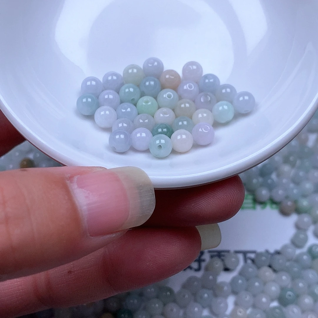 翡翠散珠翡翠翡翠卡5.6。100颗30元