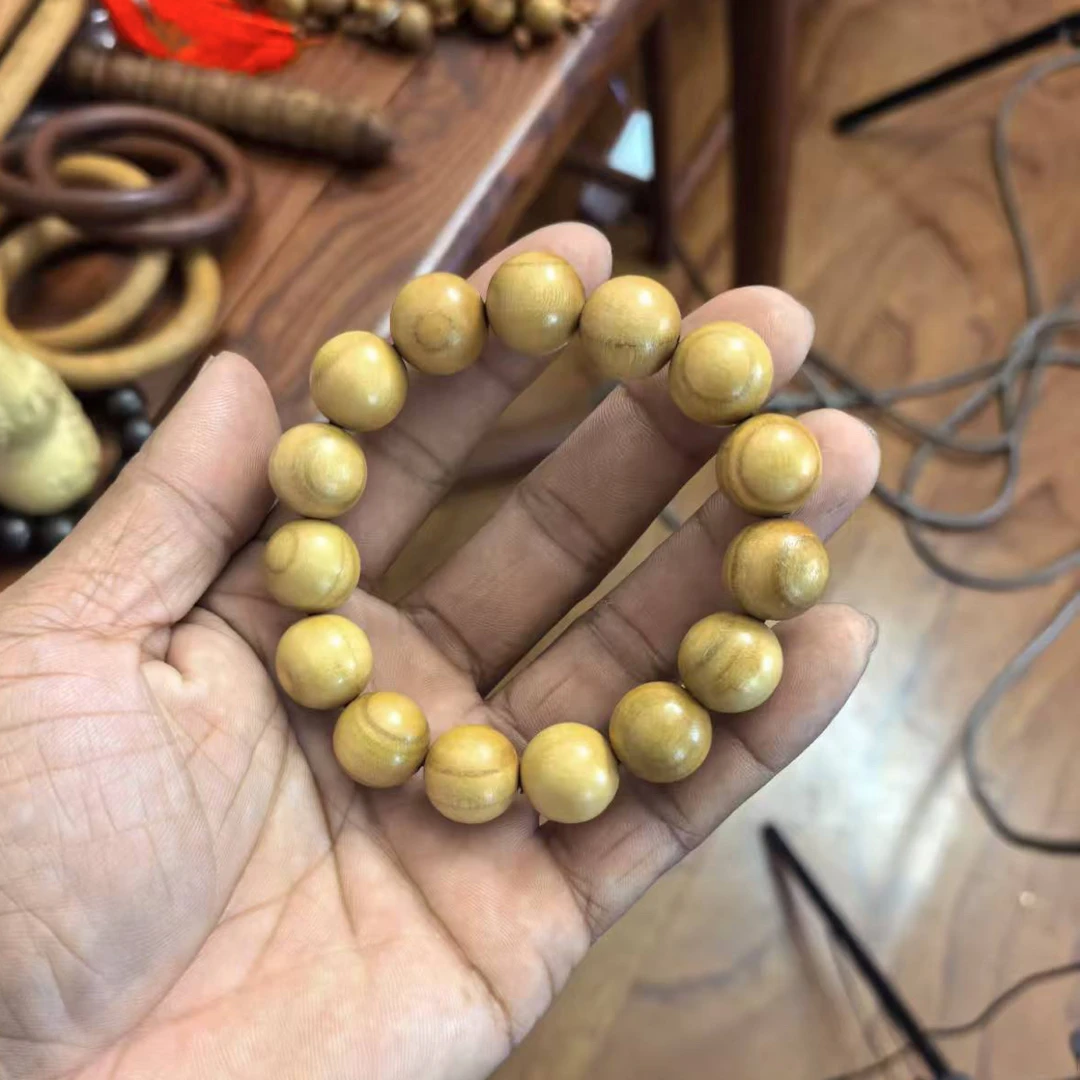 泰山老桃木创意花椒木手串天然效果原木纹木质文玩男士女款工艺品