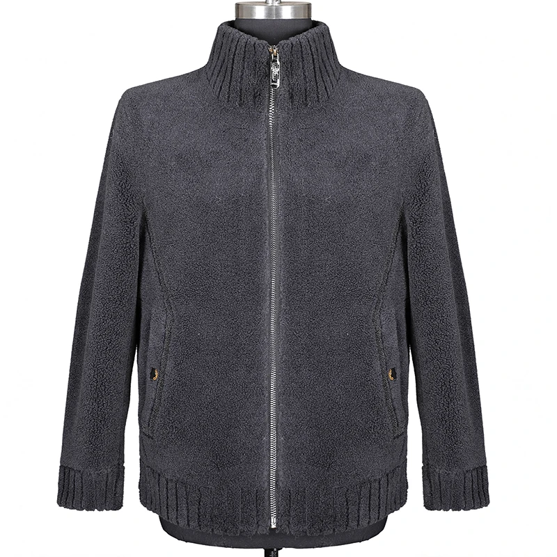 2024秋冬新款商务休闲男装外套羊毛绒保暖户外气质百搭极简轻奢风