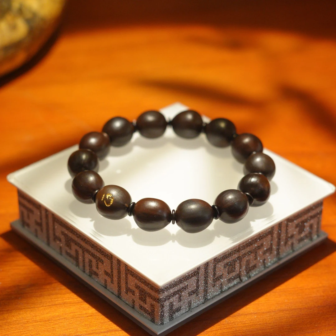 非金属木质手链 五台山正心莲子手串