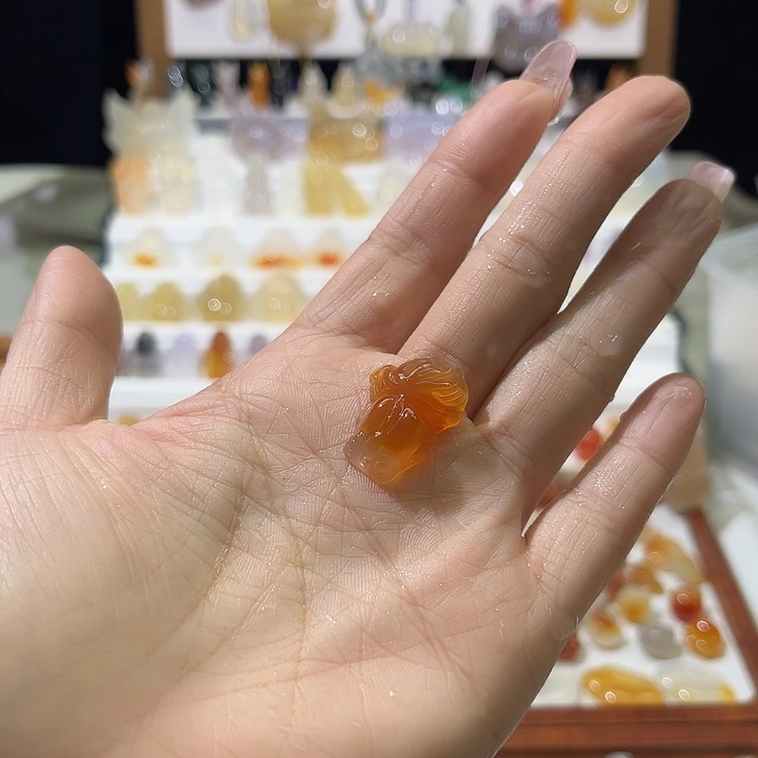 橘***子玛瑙/玉髓未镶嵌颈饰