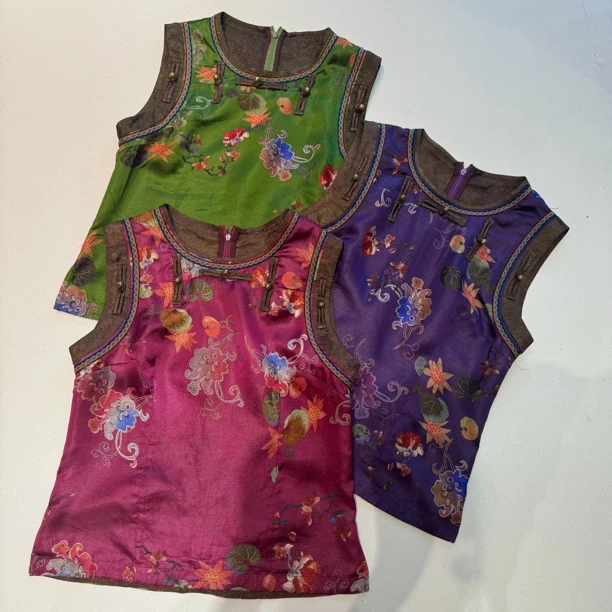 《东方之美》新中式高奢百搭无袖提花上衣