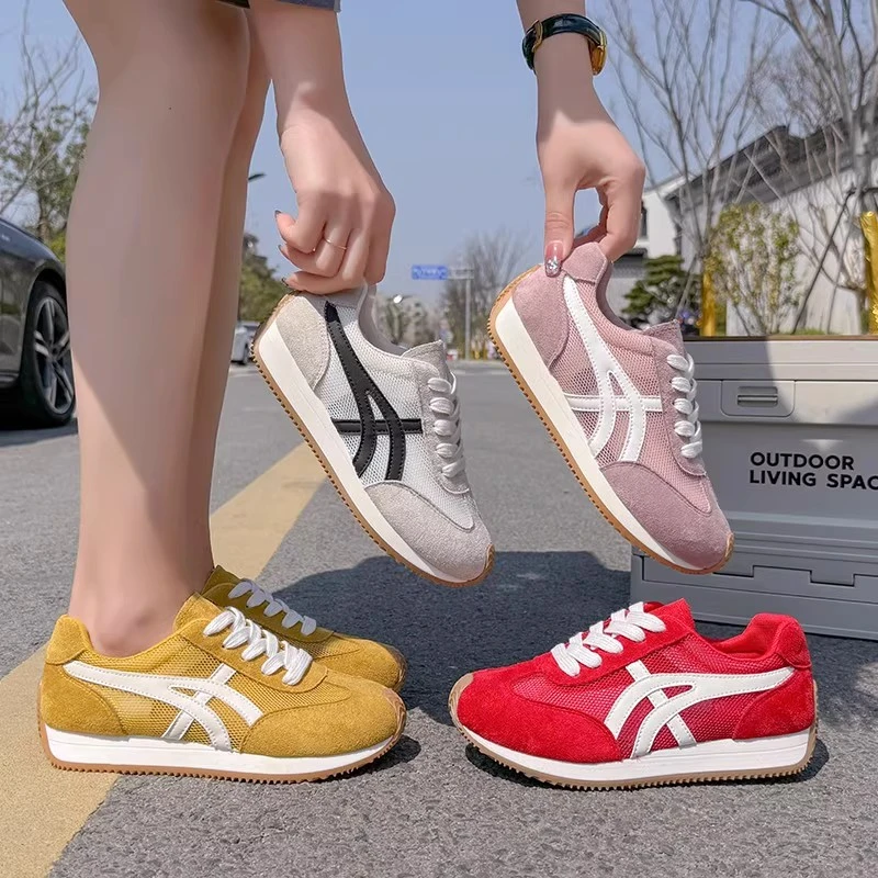 【1918】2025夏网面新款欧若风元气潮范阿甘鞋德训鞋百搭厚底女鞋00