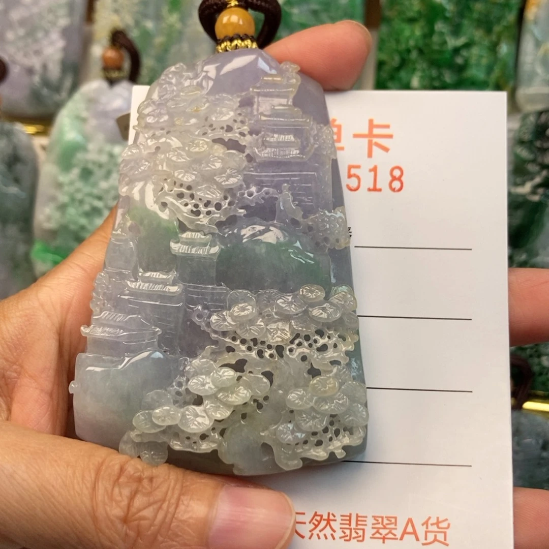 翡翠未镶嵌颈饰吊坠