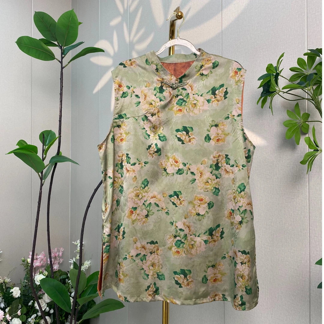 【茉莉流芳】2025夏季新款新中式国风中长款气质女提花斜襟奥黛上衣