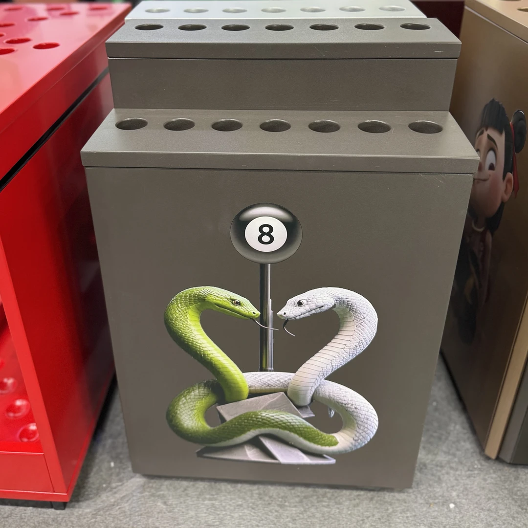 十四孔烤漆青白蛇球杆架