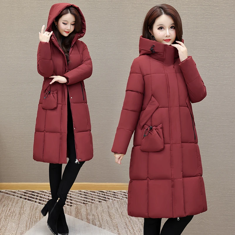 2025冬季保暖棉服女冬季新款棉衣长款上衣外套连帽宽松加棉大码