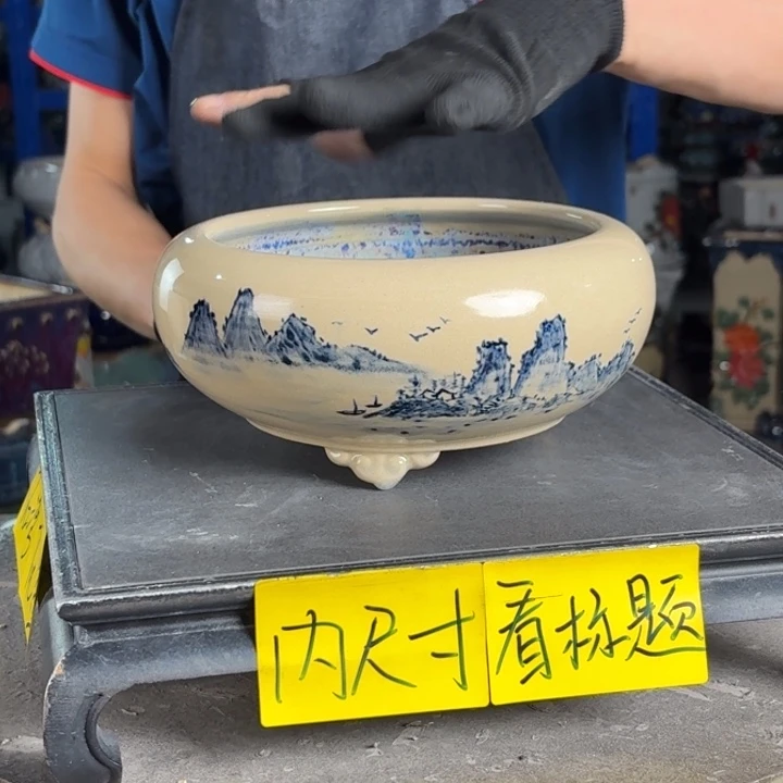 一风堂石湾花盆 内16*7无孔