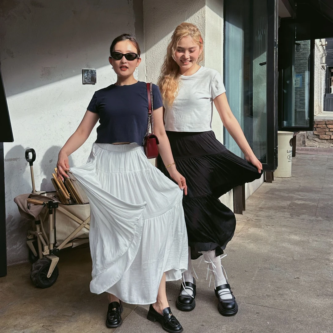 「paobi原创服饰」夏季百搭显瘦宽松半身裙