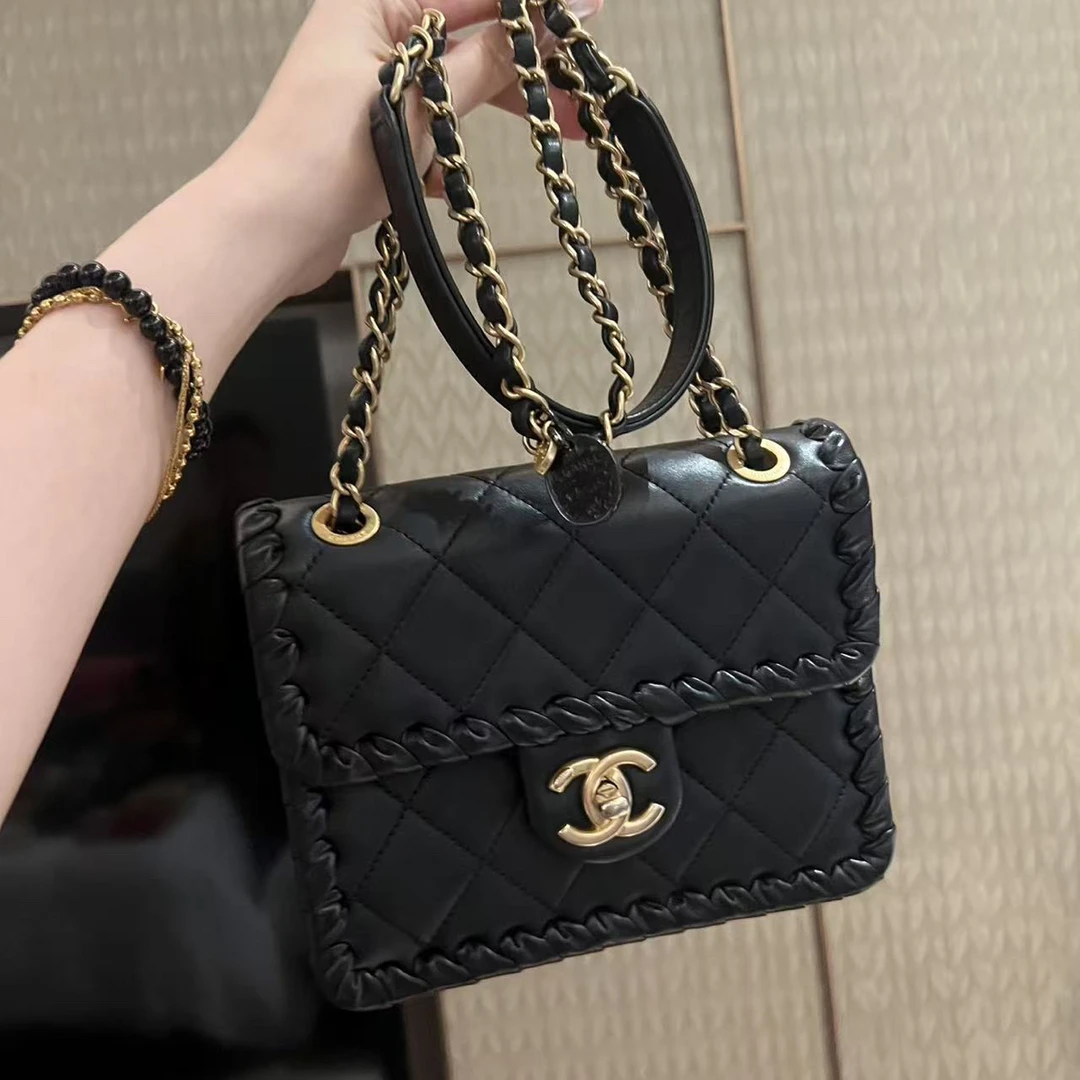 99新 Chanel/香奈儿 【包展】22C金币滚边豆腐包