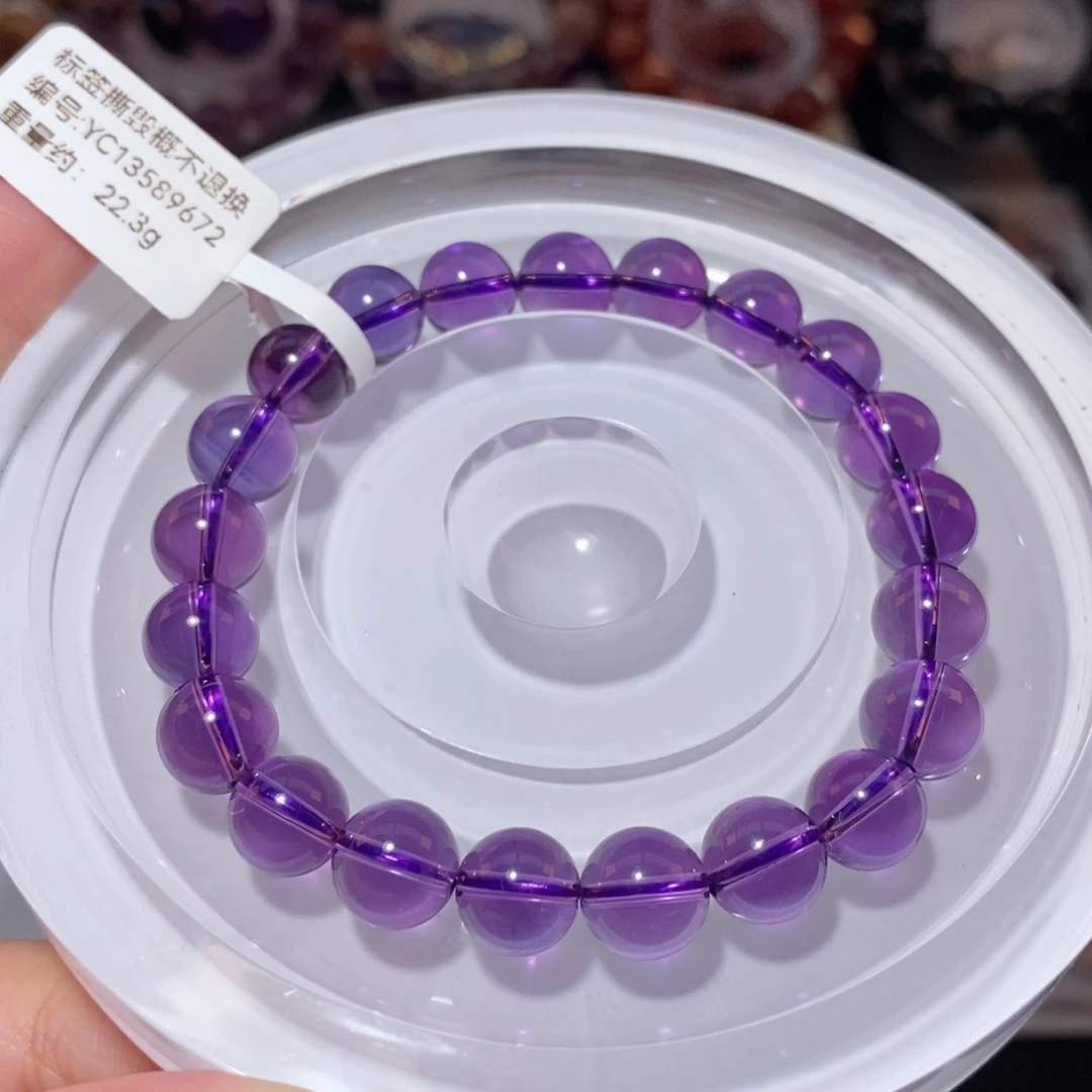 未镶嵌手链水晶F紫水晶9